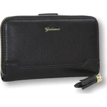 Peněženka Dámská peněženka Gabaara P4485 – černá peněženka s přihrádkami na karty, bankovky a zipovanou mincovkou