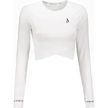 Dámské tričko Dámský funkční crop top s dlouhým rukávem premium ALTISPORT VOJ/ALW000TR04 BÍLÁ M