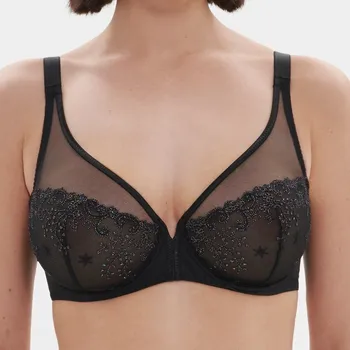 Podprsenka Simone Pérèle - Délice podprsenka plná s nižším středem nevyztužená gem black 70E 12X319