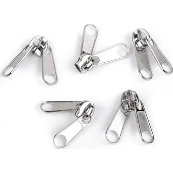 Zip Jezdec ke spirálovým zipům oboustranný No 7 nikl 5 ks