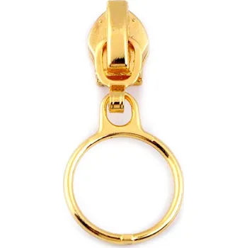 Zip Jezdec ke spirálovým zipům No 5 s kroužkem žluté zlato 20 ks