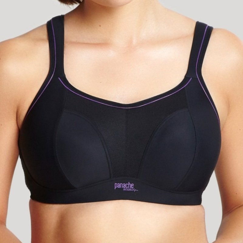 Panache Sport - Panache Sport sportovní podprsenka bez kostic black 30H 7341