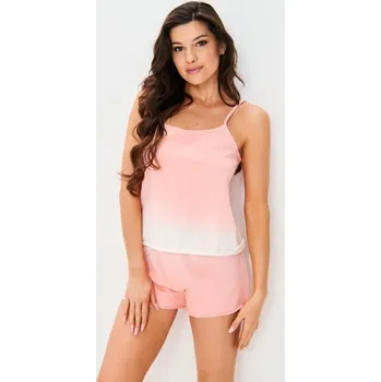 Dámská móda Sinsay - Dvoudílné bavlněné pyžamo - sytě růžová - 252EP-42X - 252EP-42X-S