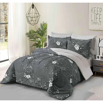 Povlečení Bavlněné povlečení SILVELLE šedé Rozměr povlečení: 70 x 90 cm | 140 x 200 cm