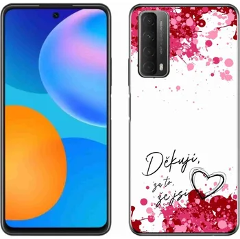 Pouzdro na mobilní telefon Gelový kryt mmCase na Huawei P Smart (2021) - zamilovaný text 2 bílé pozadí