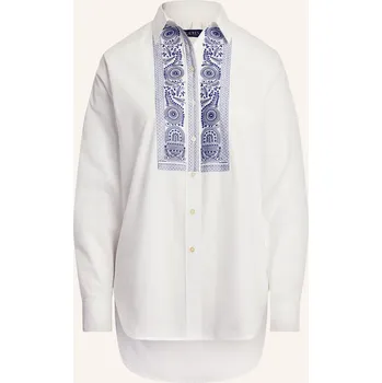 Dámské oblečení Lauren Ralph Lauren Dámská Košilová Halenka, bílá / tmavě...
