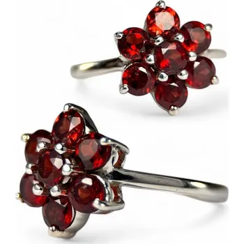 Prsten ROSA, prsten, granát stříbro 925/1000