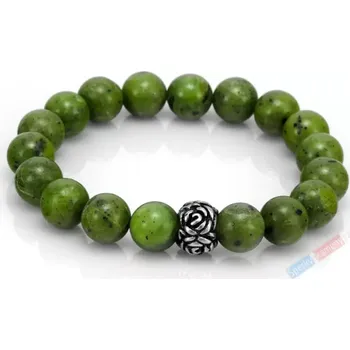Náramek Náramek z pravého nefritu QA, kuličky cca 6 mm "ochránce duše" (NE3085NS)