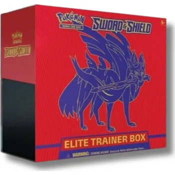 Volný čas Pokémon TCG Sword & Shield Elite Trainer Box (Zacian) Lehce pomačkané rohy