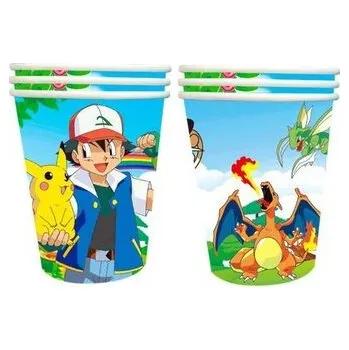 Jednorázové nádobí Papírové kelímky 10ks Pokémon - Cakesicq