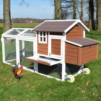 kurník Dřevěný mobilní kurník HAVAJ, 2480x1150x760 mm