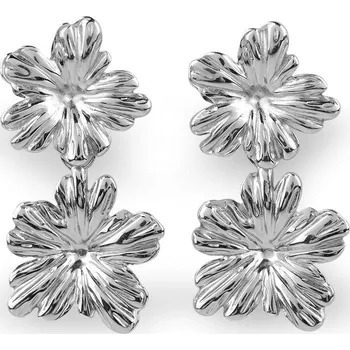 Náušnice Náušnice z nerezové oceli květy Varianta: 1 stříbrná, Balení: 1 pár