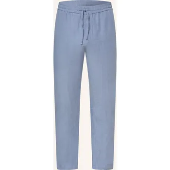 Pánské kalhoty Juvia Pánské Lněné Kalhoty Billy Slim Fit, modrá, 54