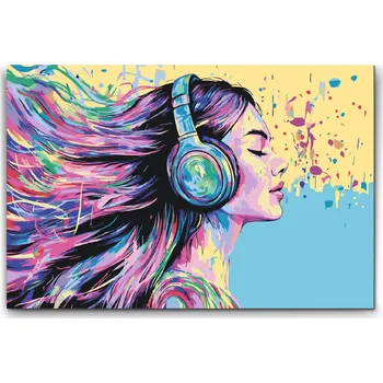 Malování podle čísel - Melodie duše Velikost: 40x60cm, Rámování: Pouze srolované plátno