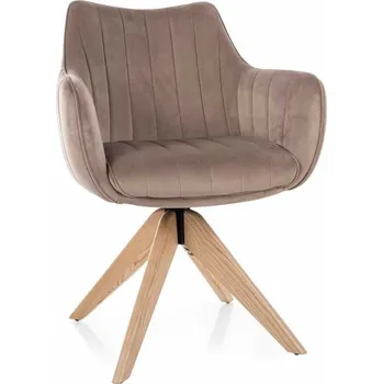 Jídelní židle Jídelní židle Azalia D Velvet, béžová / dub