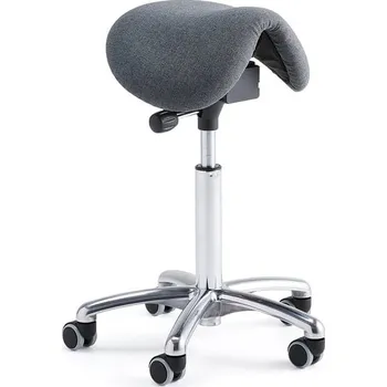 Sedlová židle DERBY, textilní potah, tmavě šedá