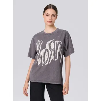 Dámské tričko Sinsay - Tričko s potiskem Korn - šedá - 869AX-90X - 869AX-90X-M
