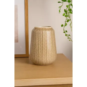 Váza Present Time – Váza Knitted (keramika) 17 × 12,5 cm