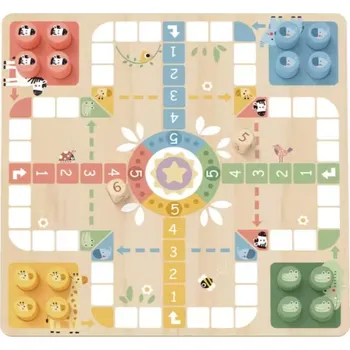 Desková hra Tooky Toy - Dřevěná stolní hra 2 v 1