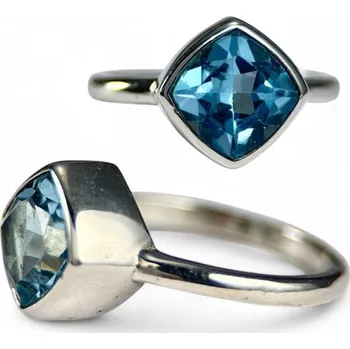 Prsten ARTCIC, prsten, modrý topaz, stříbro 925/1000