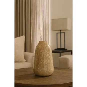 Váza Skleněná váza „Summer“ – béžová, 26 cm