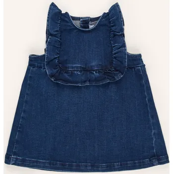 Dámské šaty Petit Bateau Džínové Šaty pro miminko, tmavě modrá, 74