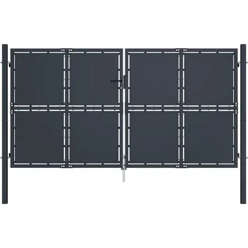 vidaXL Marketos Zahradní brána ocelová 300 x 200 cm antracitová