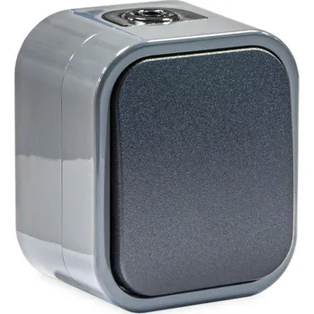 Stavebniny Instalační spínač WNT-1B2 IP54 antracit/černý