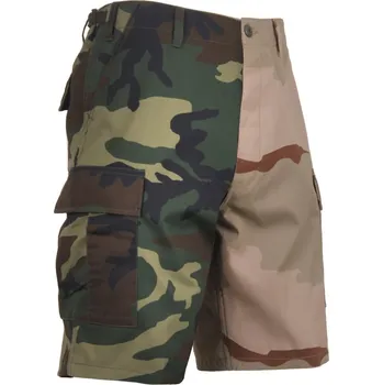 Kraťasy dvoubarevné BDU WOODLAND/3-COL DESERT CAMO XS - Není skladem