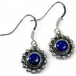 LAZIO, stříbrné antické náušnice, lapis lazuli, Ag 925/1000