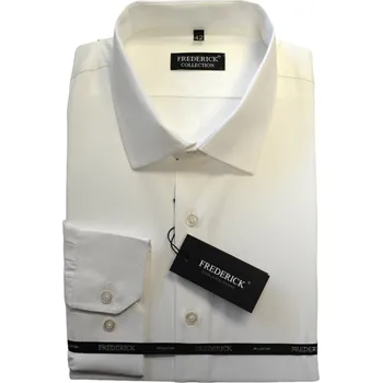 Pánská košile Pánská košile s dlouhým rukávem - střih SLIM - vzor F289C - smetanová - 40