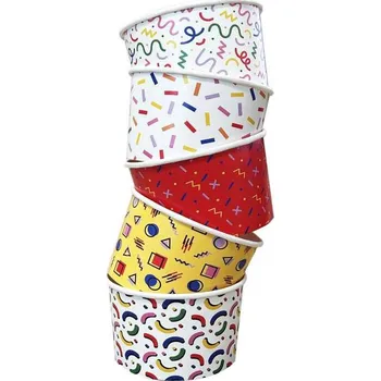 Jednorázové nádobí Kram Kelímek na zmrzlinu Memphis mix 130ml 25ks