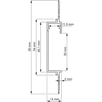 Příslušenství pro LED osvětlení IN-LIGHT Koncovka profilu DEOLINE TYP C šedá