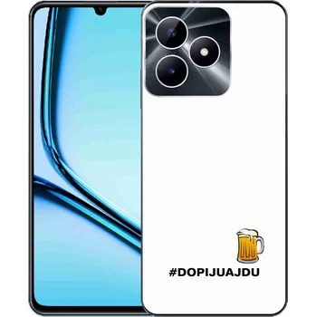 Náhradní kryt pro mobilní telefon Gelový kryt mmCase na Realme Note 50 - pivní motiv 1 bílé pozadí