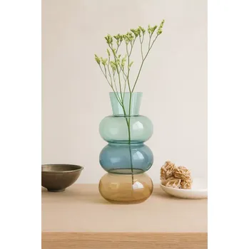 Váza Present Time Váza Winter Dream Cone - 14 x 28 cm - Sklo - Transparentní