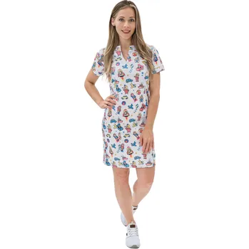 Zdravotnický oděv Perlička® Zdravotnické šaty Mia SATTÉ® Kinder Barva: Vzor, Velikost: XL