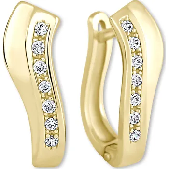 Náušnice Soliter Zlaté náušnice s krystaly 239 001 00743 + 2 měsíce na vrácení zboží