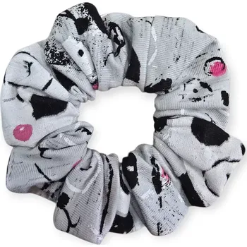 ESITO | Gumička do vlasů scrunchies Panda - šedá / UNI