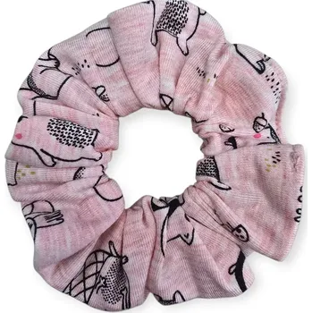 ESITO | Gumička do vlasů scrunchies Zvířátka pink - růžová / UNI
