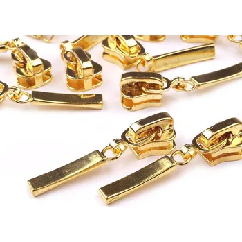 Zip Jezdec ke kostěným zipům No 5 ozdobný zlatá 10 ks