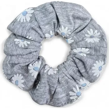 ESITO | Gumička do vlasů scrunchies Království sedmikrásek - šedá / UNI