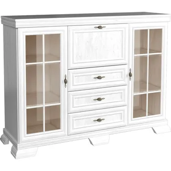 Stylová komoda prosklená z dřevotřísky Kora KK6 vyberte odstín korpusu: borovice andresen