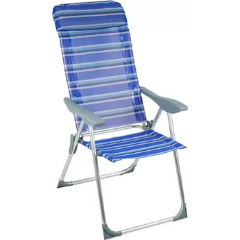 Zahradní polohovací křeslo AVELAR - modrá/šedá - SLEVA 3% s kodem radost25