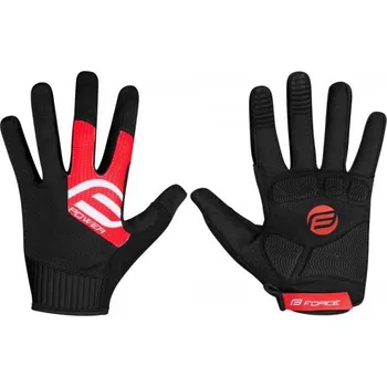 Cyklistické rukavice rukavice FORCE MTB POWER černo-červené XS
