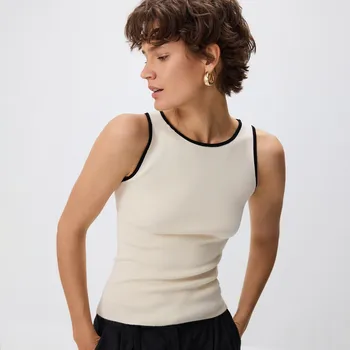 Dámské oblečení Reserved - Top s viskózou - krémová - YT305-01X - YT305-01X-XL