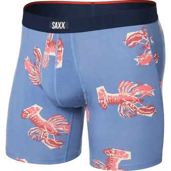 Boxerky spodní prádlo SAXX VIBE XTRA BB FLY, Lobster Boil-Tidal Blue - XXL