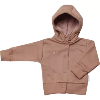 Kabátek s kapucí MKcool 2507 béžový 68 (Kabátek kojenecký z teplákoviny)