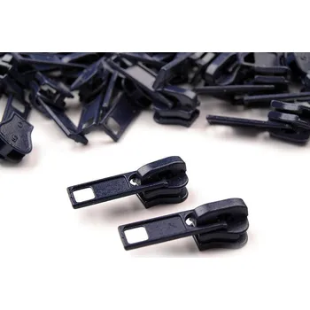 Zip Jezdec ke kostěným zipům No 5 modrá tmavá 50 ks