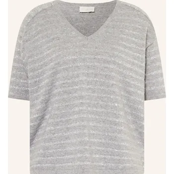 Dámský svetr Milano Italy Dámské Úpletové Tričko S Třpytivou Přízí, šedá, 34