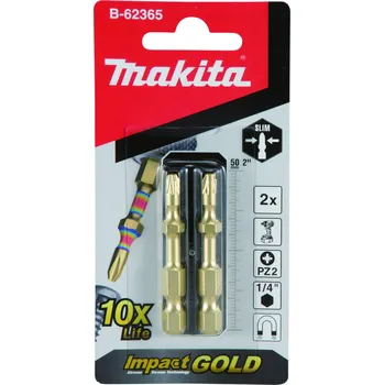 Bit MAKITA Impact GOLD super slim torsní bit PZ2-50mm 2pcs